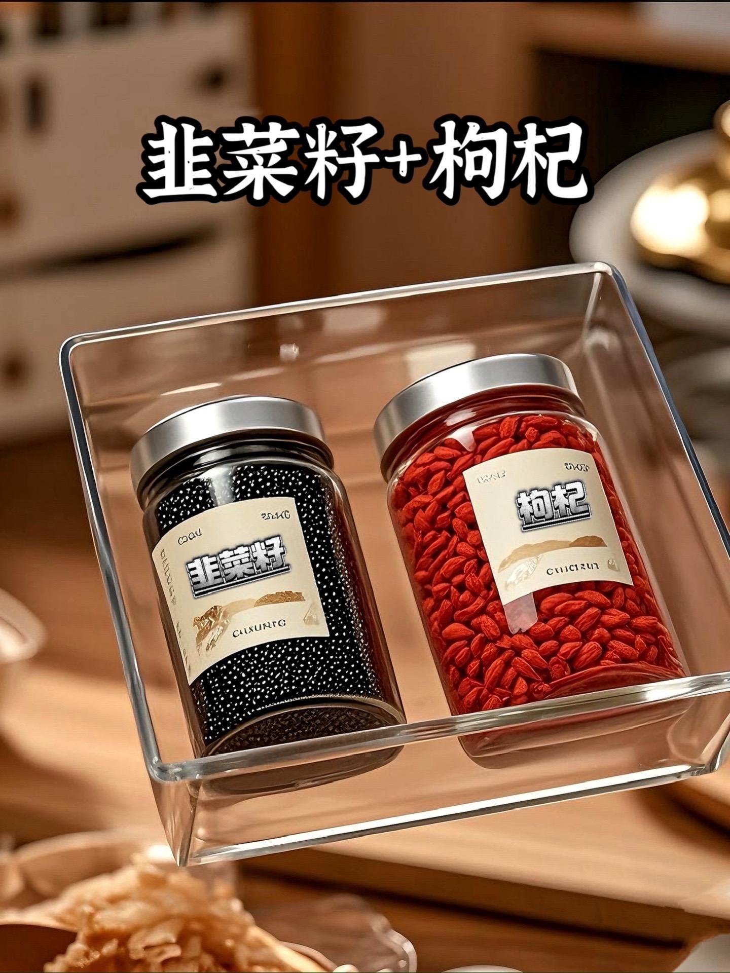 免洗炒熟韭菜籽枸杞组合茶包，精选优质韭菜籽与中宁 枸杞子，免洗工艺，方...