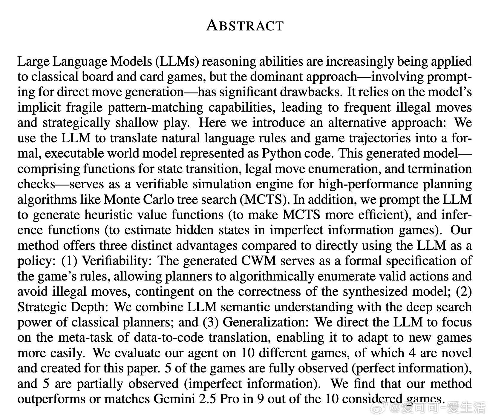 [LG]《Code World Models for General Game 