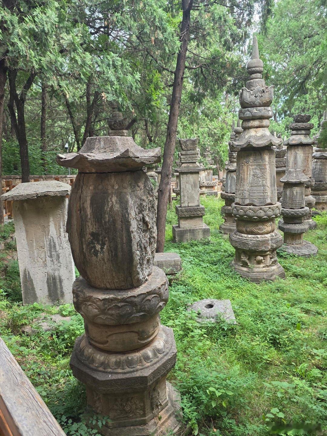 灵岩寺墓塔林～“晨钟暮鼓日方正”：高僧圆寂时辰不同，墓塔形制完全不一样。清晨离世