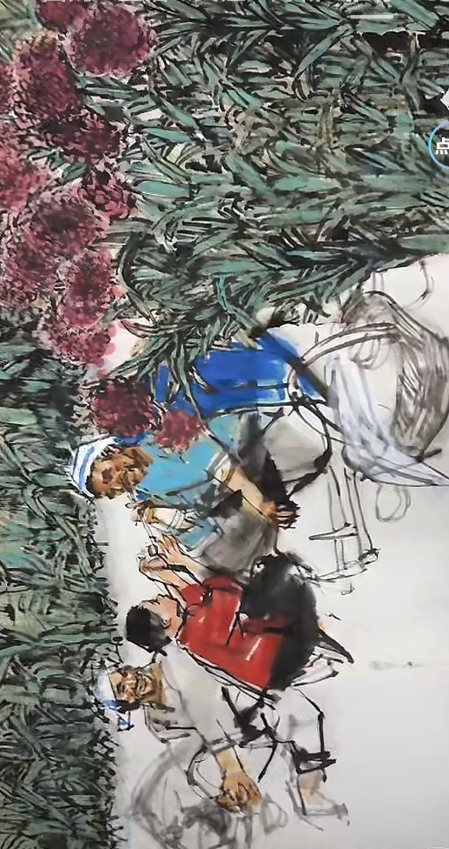 今晚依旧写头条，回评论。不同的是还观看史国良老师和孔紫（女）老师合作《小憩》视频