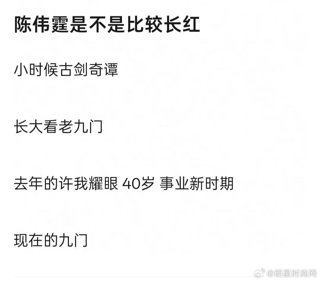 陈伟霆九门下沉口碑陈伟霆九门长剧的救星 陈伟霆九门下沉口碑真的是稳稳的呀，好多人