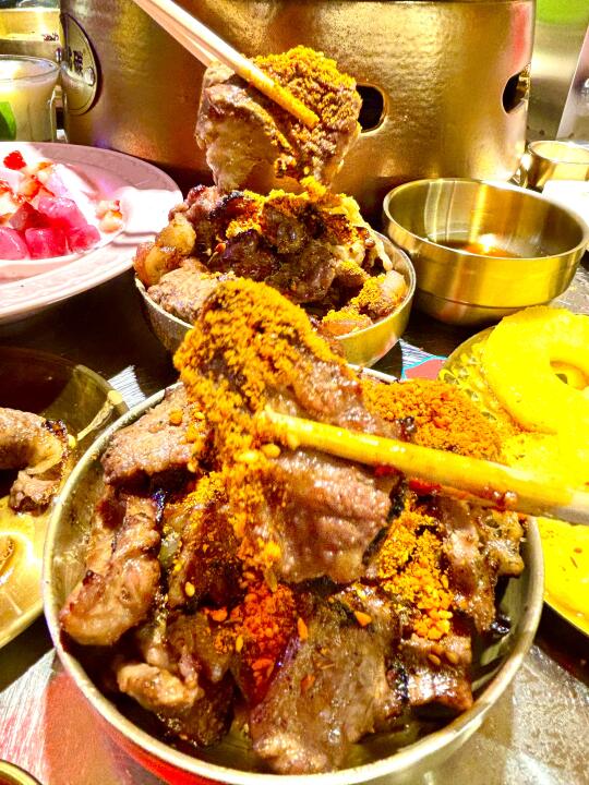 大连西安路，核桃碳烤肉，巨好吃！