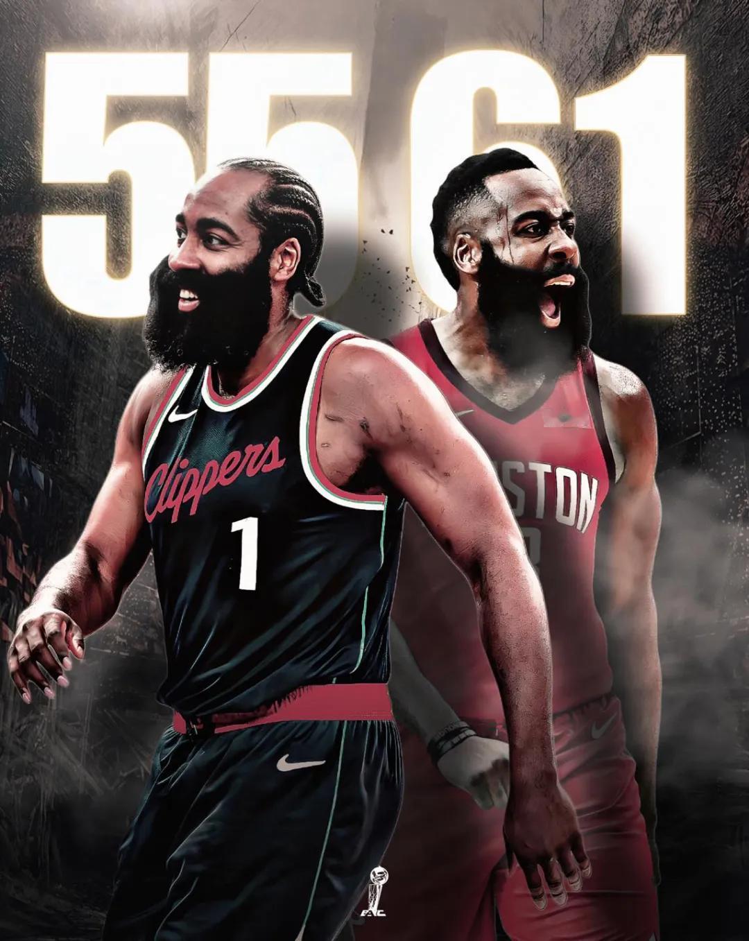 独一无二，哈登是NBA历史上唯一同时拥有两队最高分纪录的球员！

今天NBA被哈