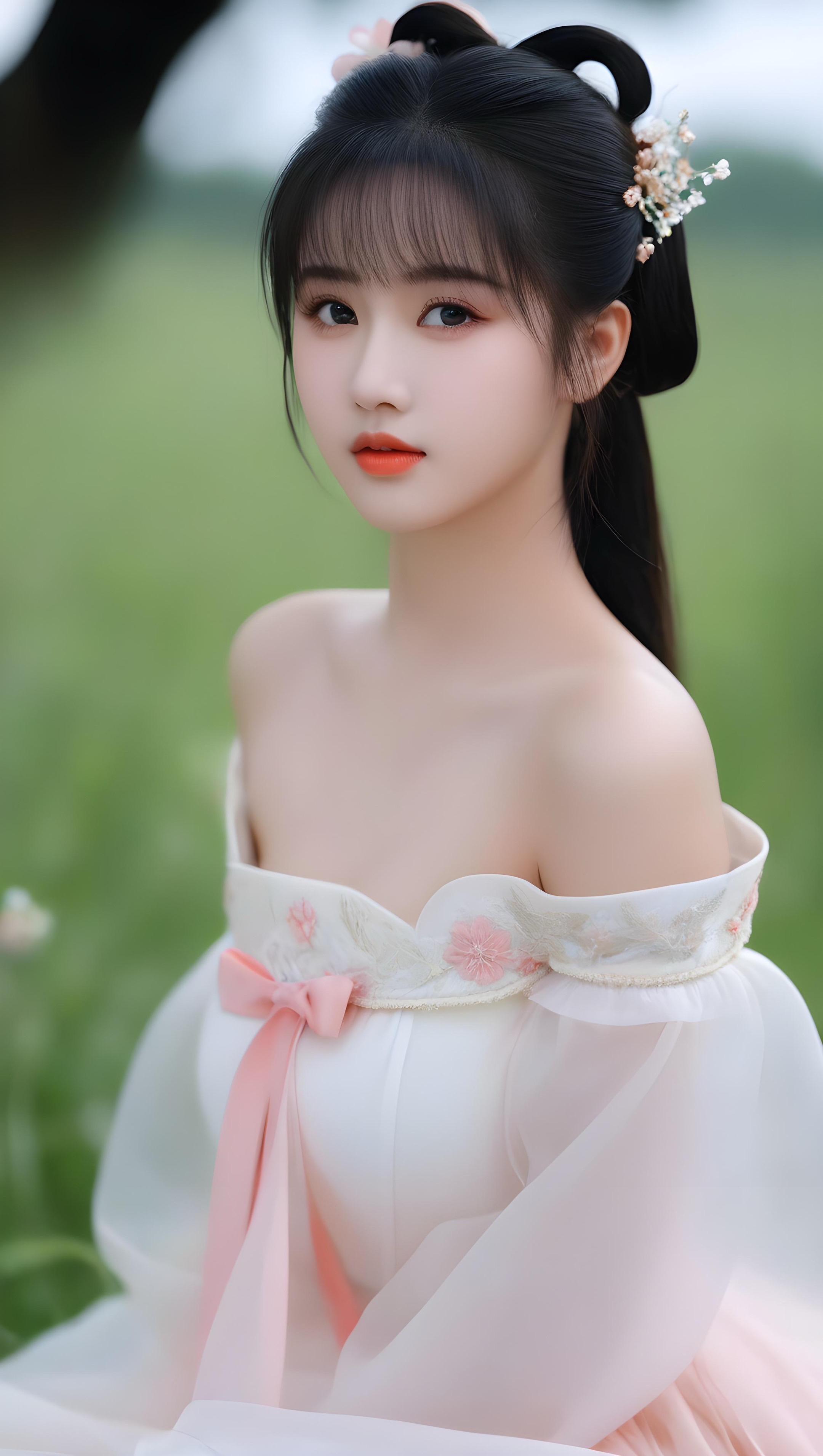 上热门🔥 汉服造型 清纯女神 欢迎取图 ai美女
