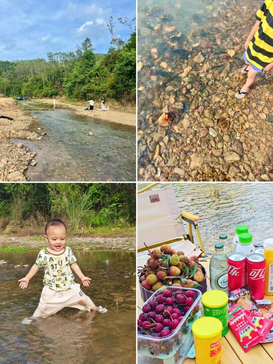 6.8实况❗️开车直达溪边🚗  遛娃 玩水露营地