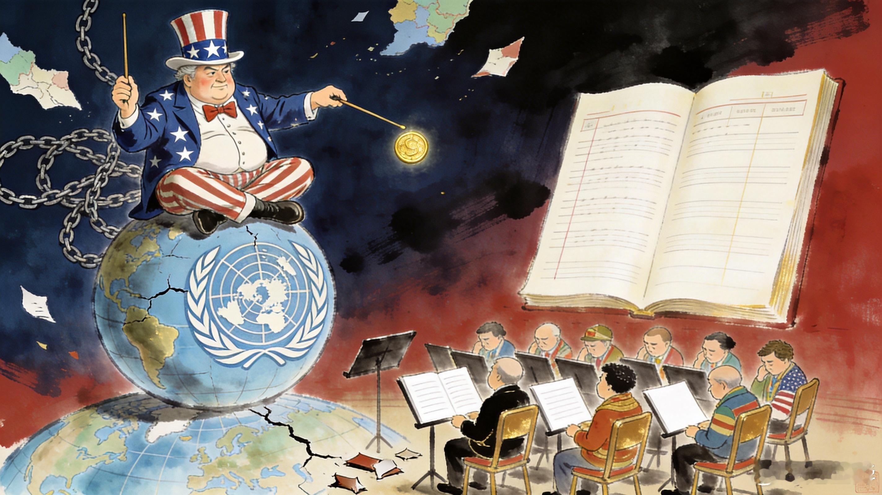 美国欠联合国7.25亿会费还挥着指挥棒，这账我给捋捋我注意到一个被几千万人划过去