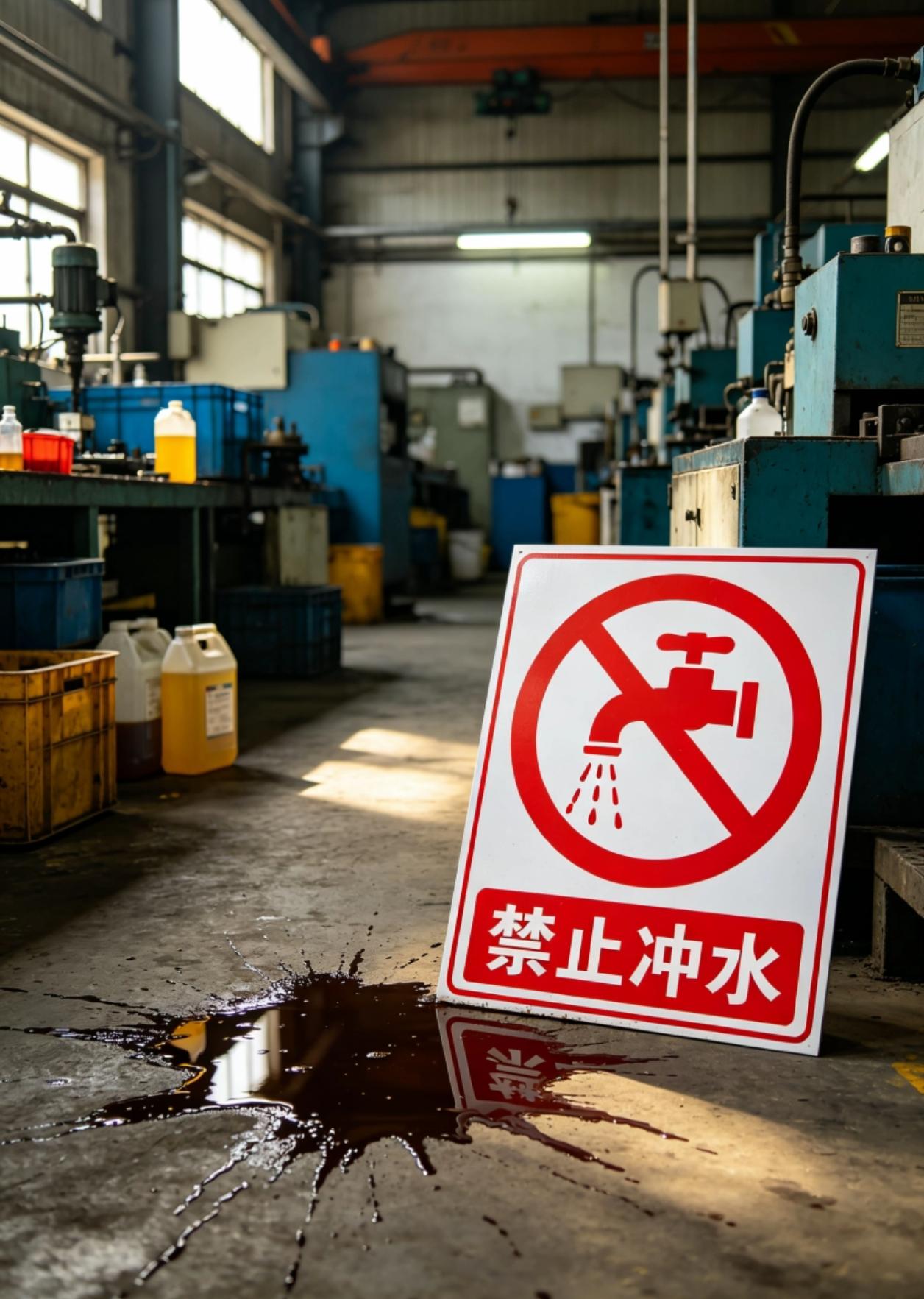 车间化学品泄漏千万别盲目冲水！90%工人第一步就做错，越救越危险
 
车间最常见