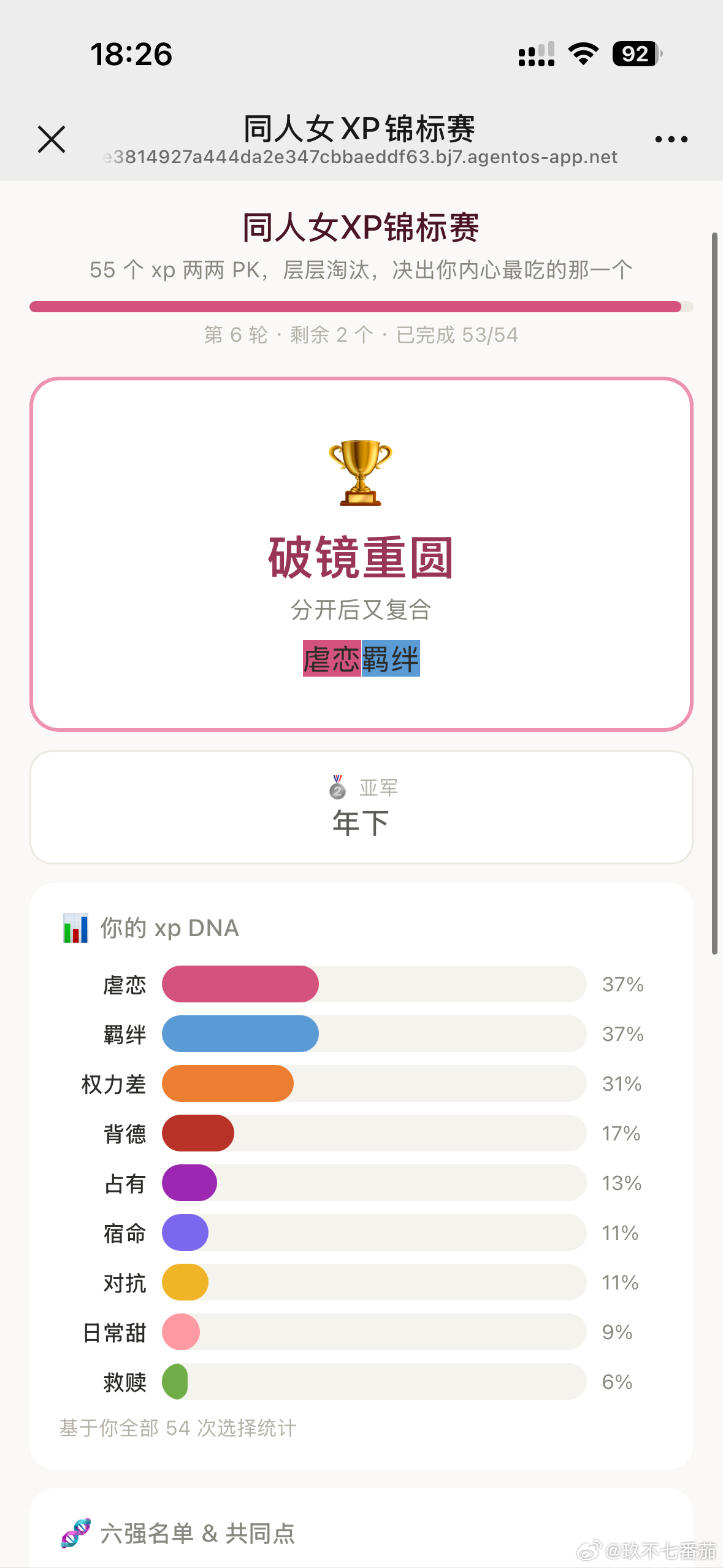 中途有好几个选不出来年下 强制跟骨科差不多并列！口味还是太老土太bt了