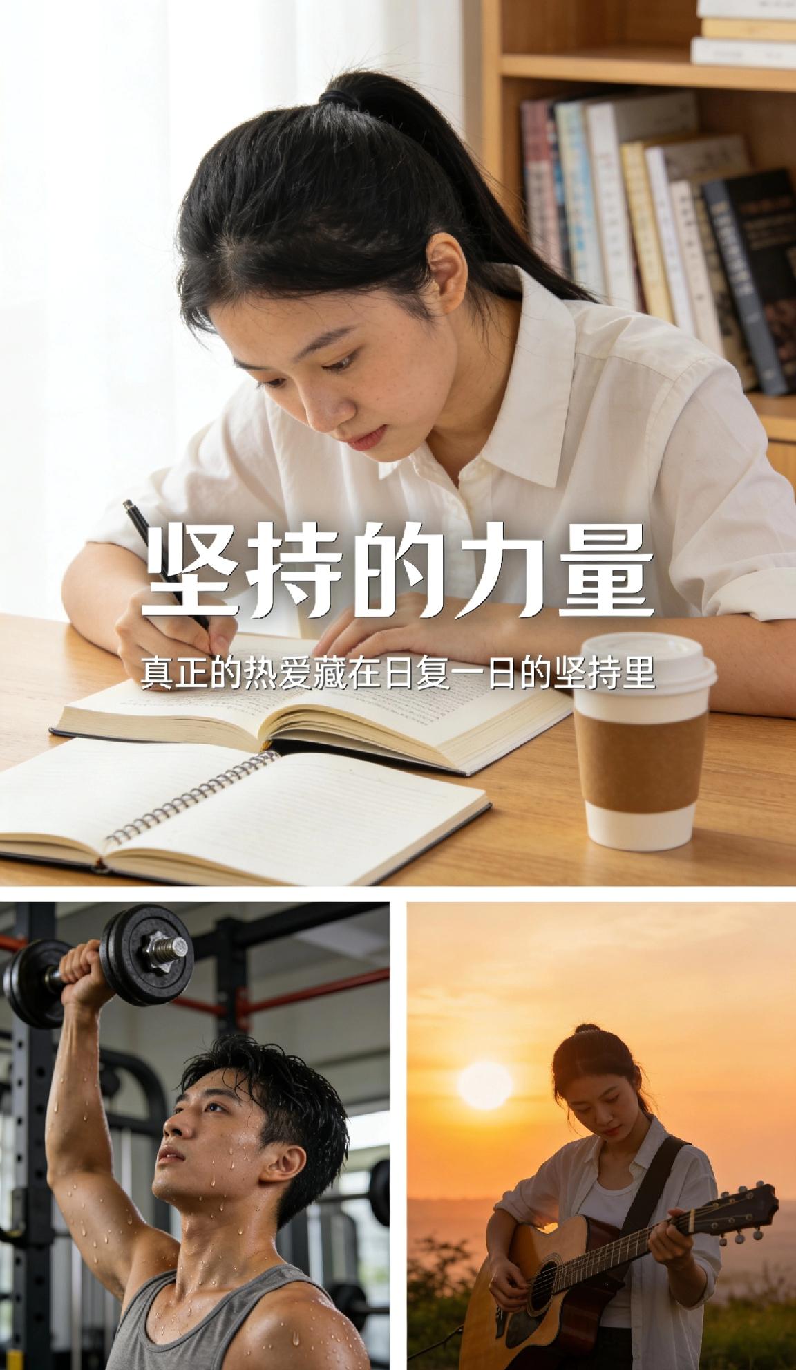 真正的热爱，藏在日复一日的坚持里。很多人羡慕别人的光芒，却忽略了背后的默默努力。