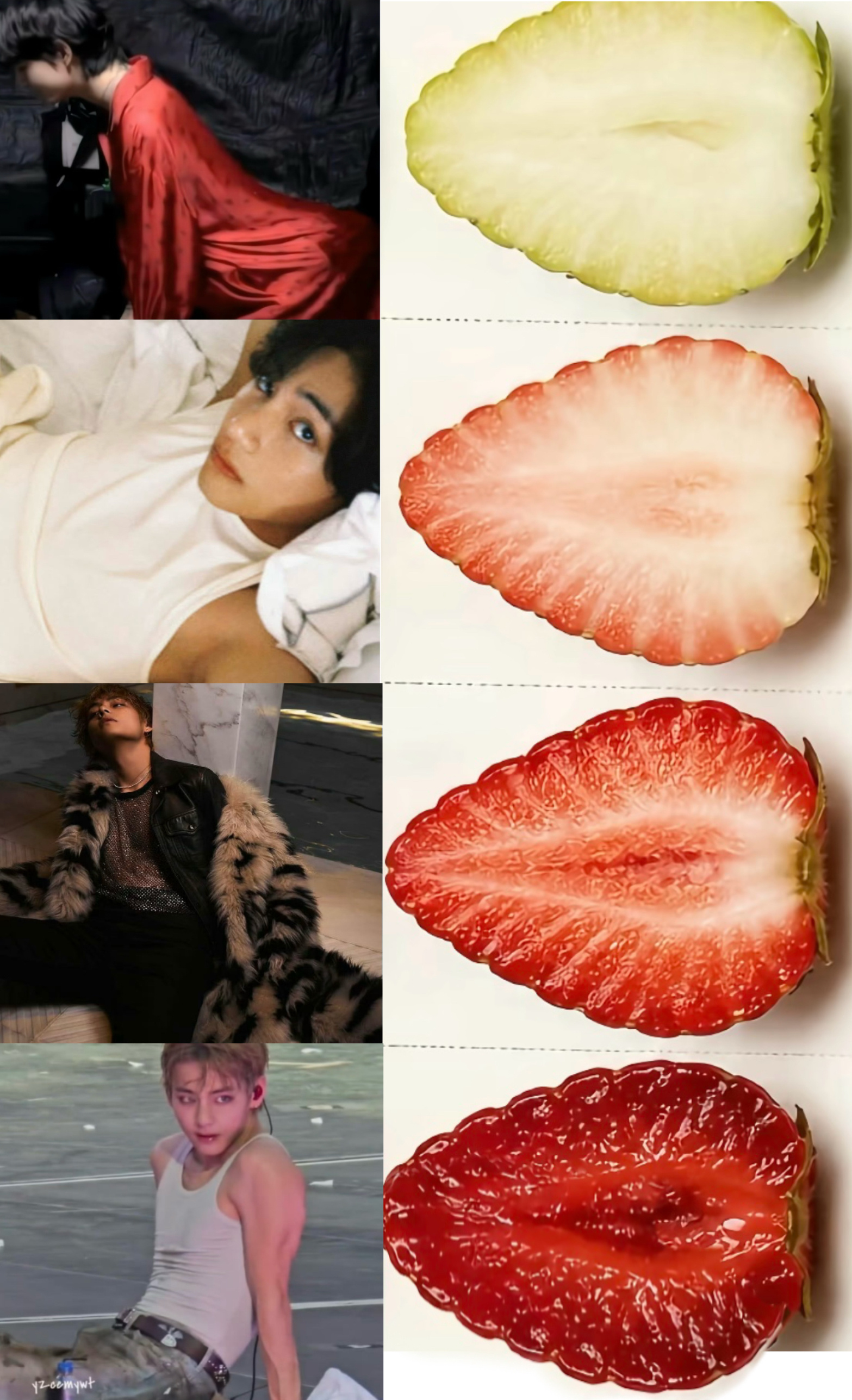 只是草莓成熟度 