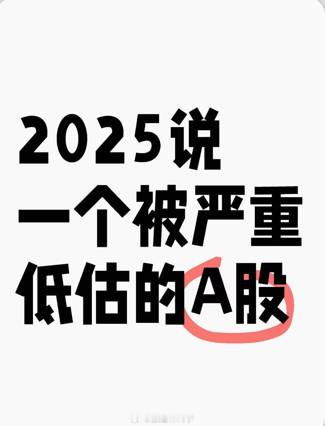 2025说一个你认为被严重低估的… 
