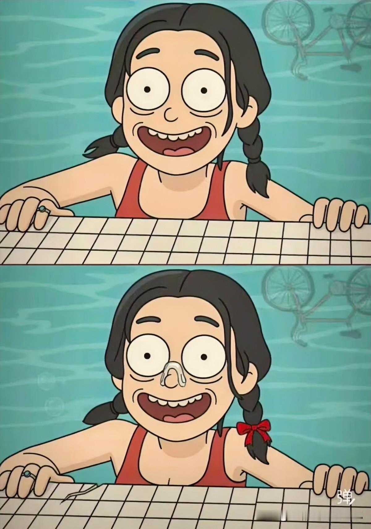 水边嬉戏，笑语盈盈乐无边
找不同 15处[灵光一闪]