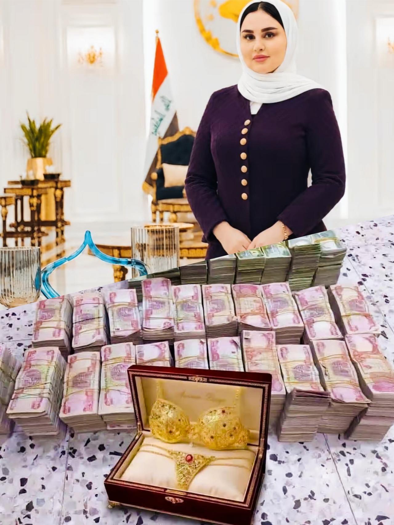 伊拉克这女议员如果只看外表形象，是不是和这黄金内衣怎么也联系不起来啊？
伊拉克女