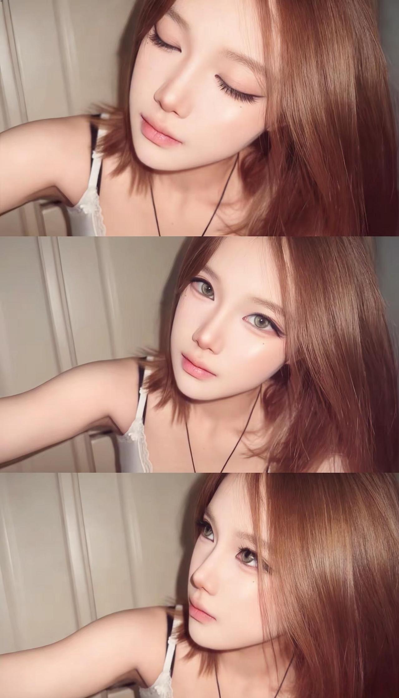 她穿着miniskirt好像宁艺卓站在这儿巨蟹座