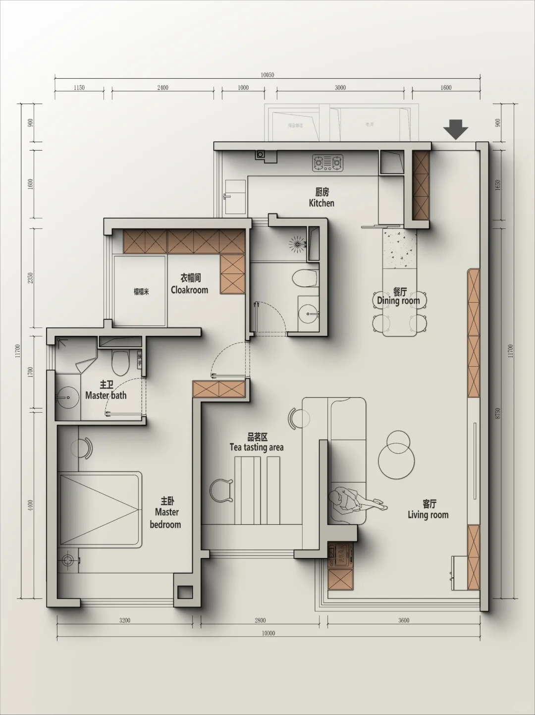 🍁户型改造丨北京80m²一人居户型优化