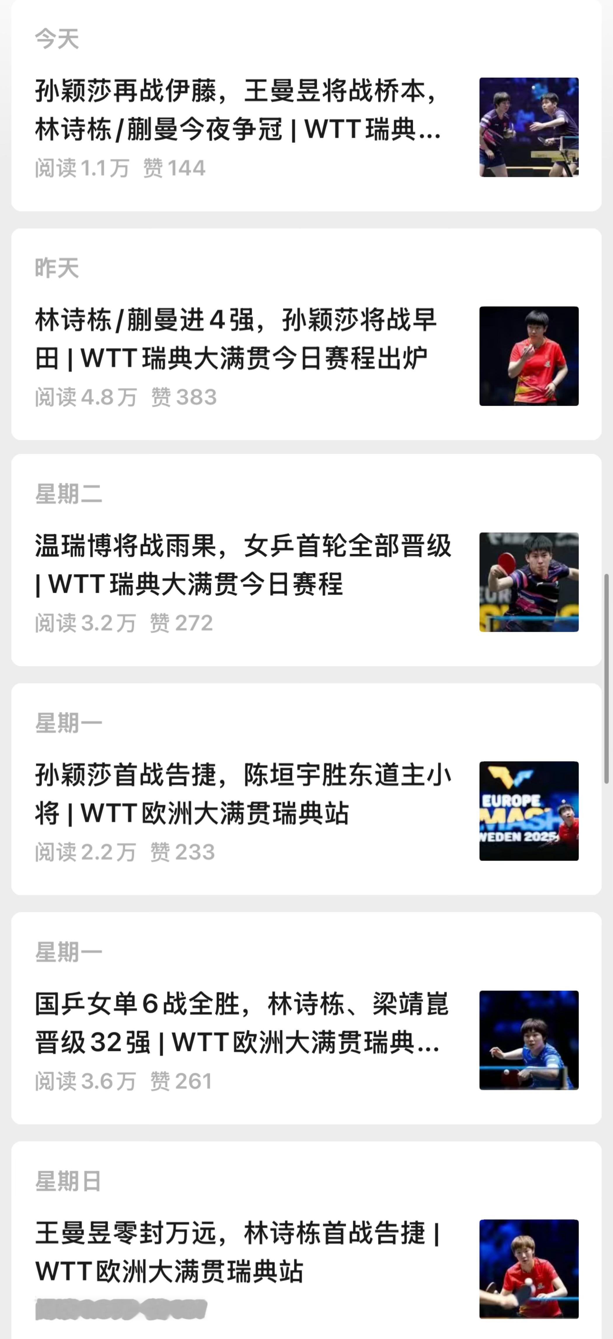 这几天我“冤枉”乒乓世界了（我把他和wtt公众号搞混了 也没人提醒我[笑cry]