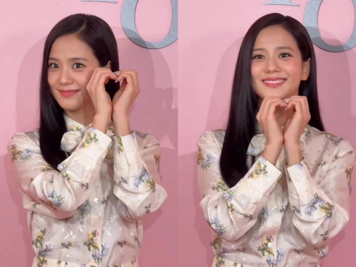 金智秀比心饭撒金智秀碎花套装裙 金智秀碎花套装裙真的好好看啊 