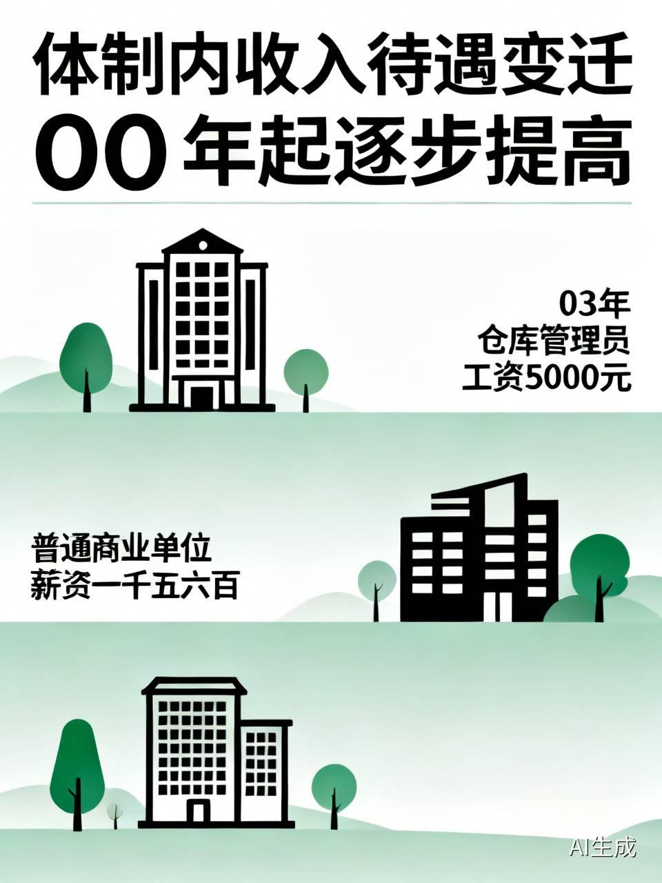 其实据我所知，体制内的收入待遇从00年起就已经在逐步提升了！只是那时候，一来网络