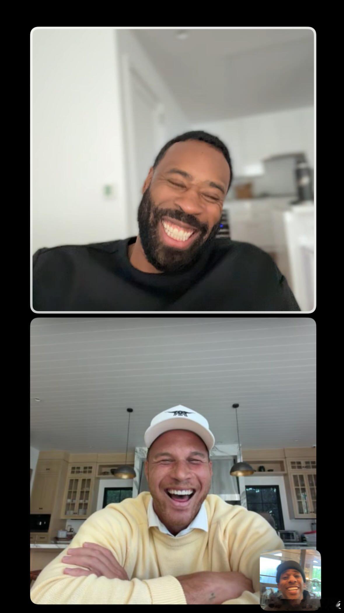 轻松+愉快！炮哥更新个人Ins，与空接之城时期的队友小乔丹和格里芬视频连线，三人