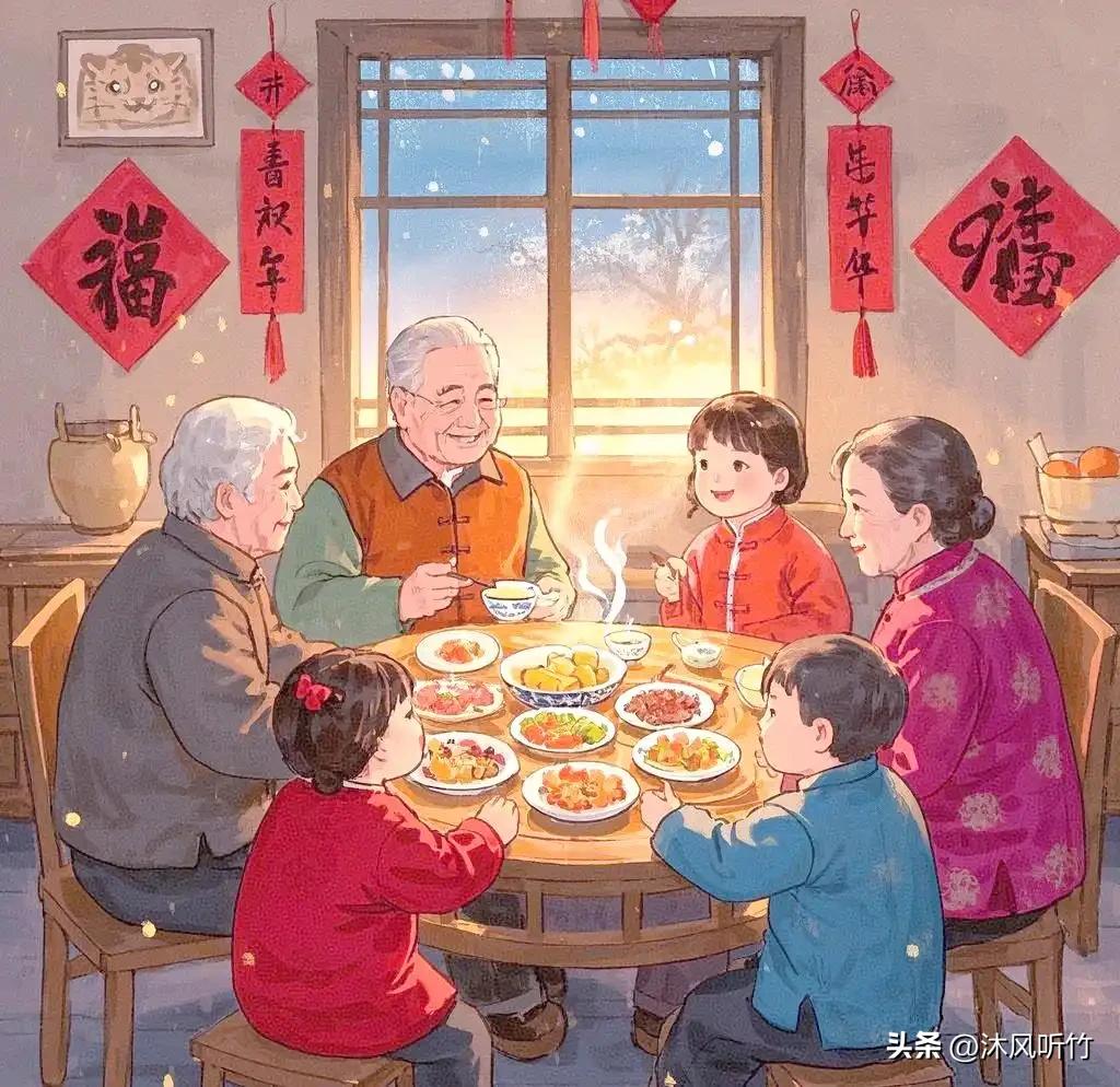 以前条件一般，好吃的好玩的，都得留到过年。一进腊月就开始忙活扫屋子、备年货，邻里