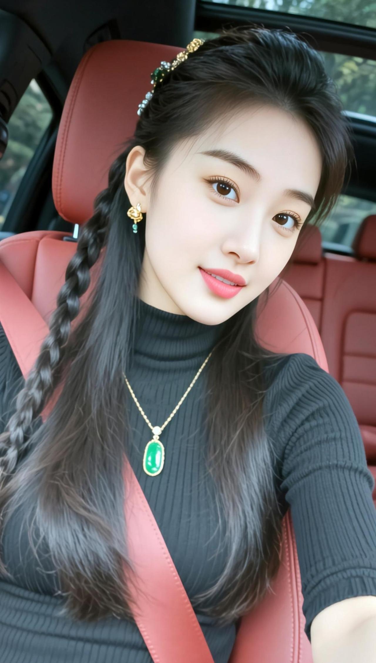 AI车内自拍照 抖音ai创作