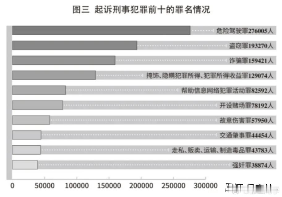 2024年起诉刑事犯罪前10罪名 ​​​