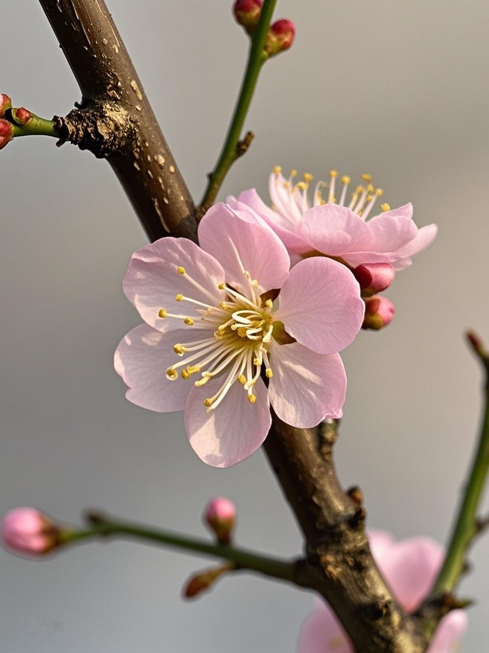 AI妙生图梅花迎冬开。