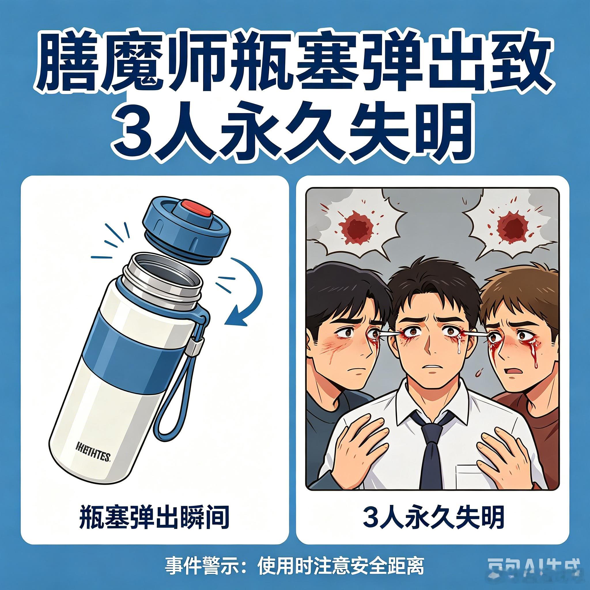 膳魔师瓶塞弹出致3人永久失明保温罐的瓶塞，竟成了“眼睛杀手”。膳魔师近日在中美多
