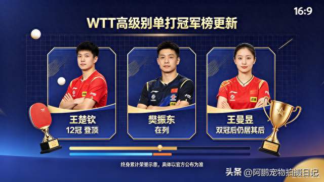 WTT顶级冠军榜大变局：王曼昱双冠无用，樊振东优势被颠覆