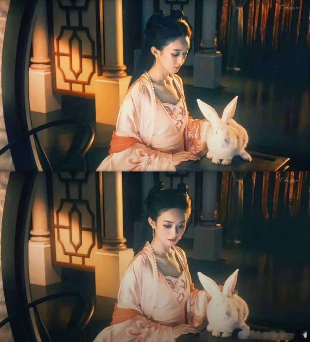 赵丽颖的嫦娥头上没有任何饰品，也美的心动啊 ​​​