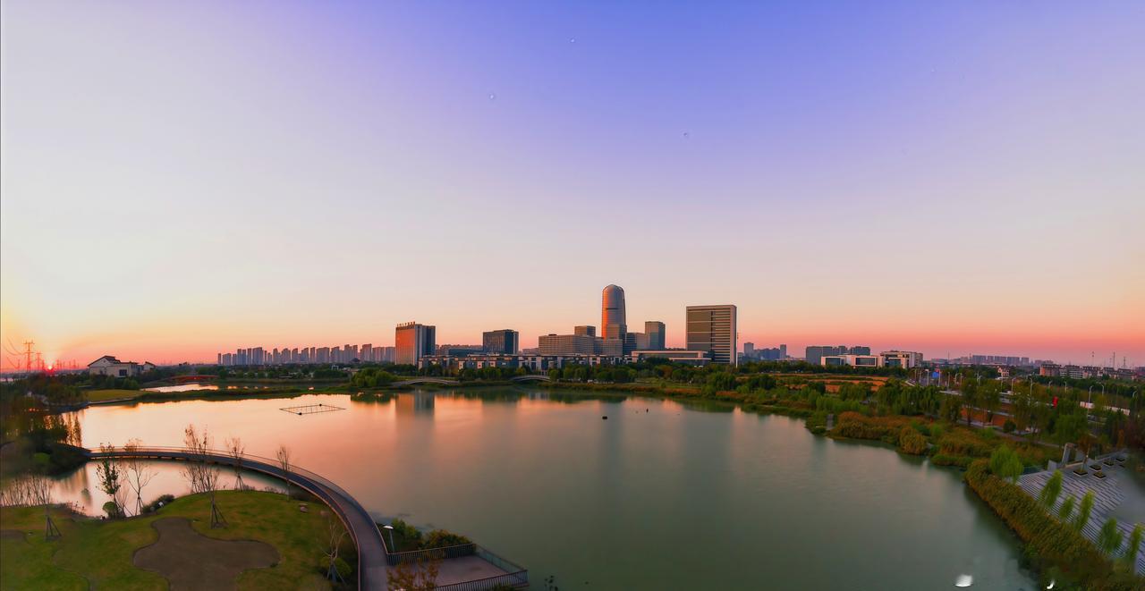 城市黄昏诗意（嘉善云湖公园） ​​​