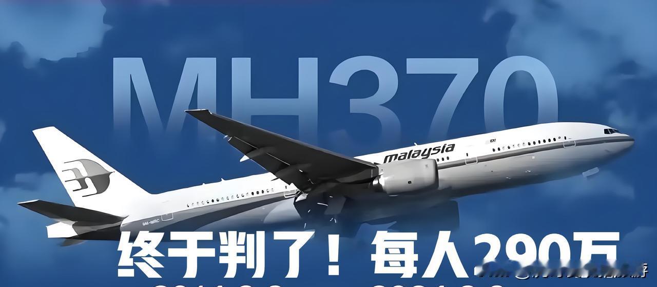 历时九年终获判！马航MH370部分失联乘客家属获赔290余万元/人

2025年