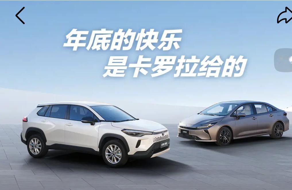 我跟你说，我这几天开着卡罗拉跑东跑西，最大的感受就是：年底的快乐，真的是它给的。