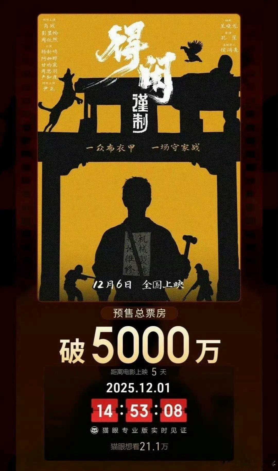 肖战得闲谨制预售票房破5000万 