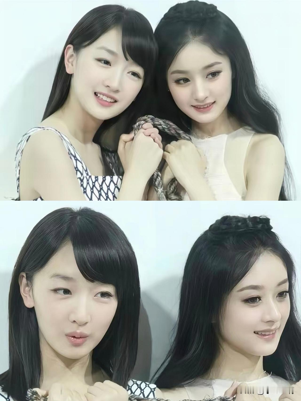 原来赵丽颖周冬雨以前这么清纯。简直一个栀子花一个百合花啊！原来清纯是可以从眼睛里