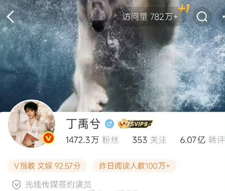 丁禹兮微博访问量700w+ ​​​，扫腿舞大出圈，且初也官宣了 ​​​