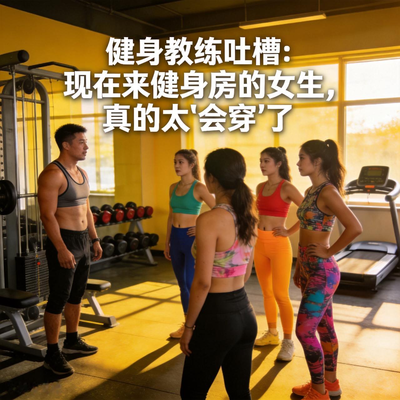 健身教练吐槽：现在来健身房的女生，真的太“会穿”了
 
前几天刷到一位健身教练的