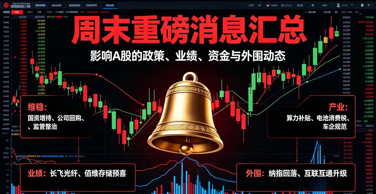 周末重磅财经消息全梳理！7.18-7.19影响A股所有关键资讯汇总一、维稳市场重