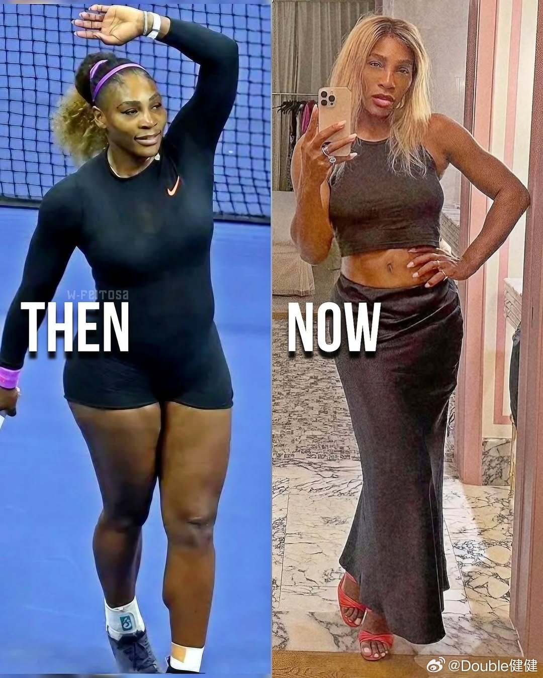 小威瘦了好多wta