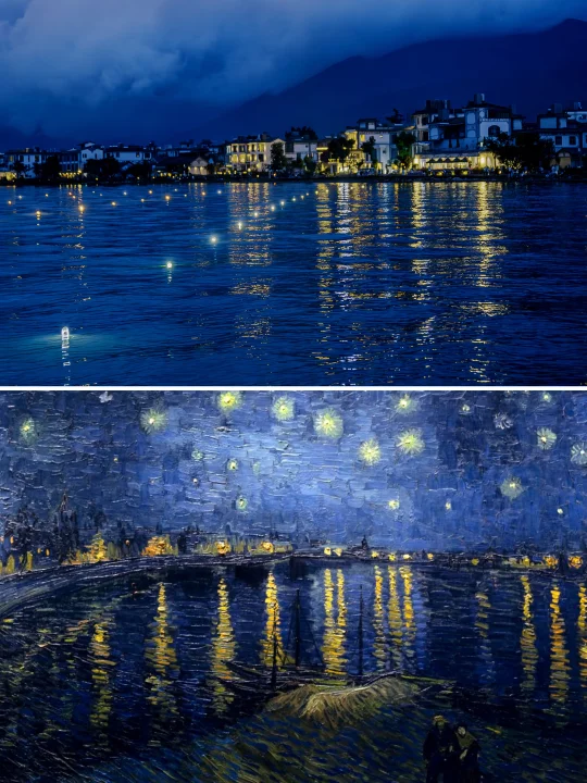 洱海上的星夜