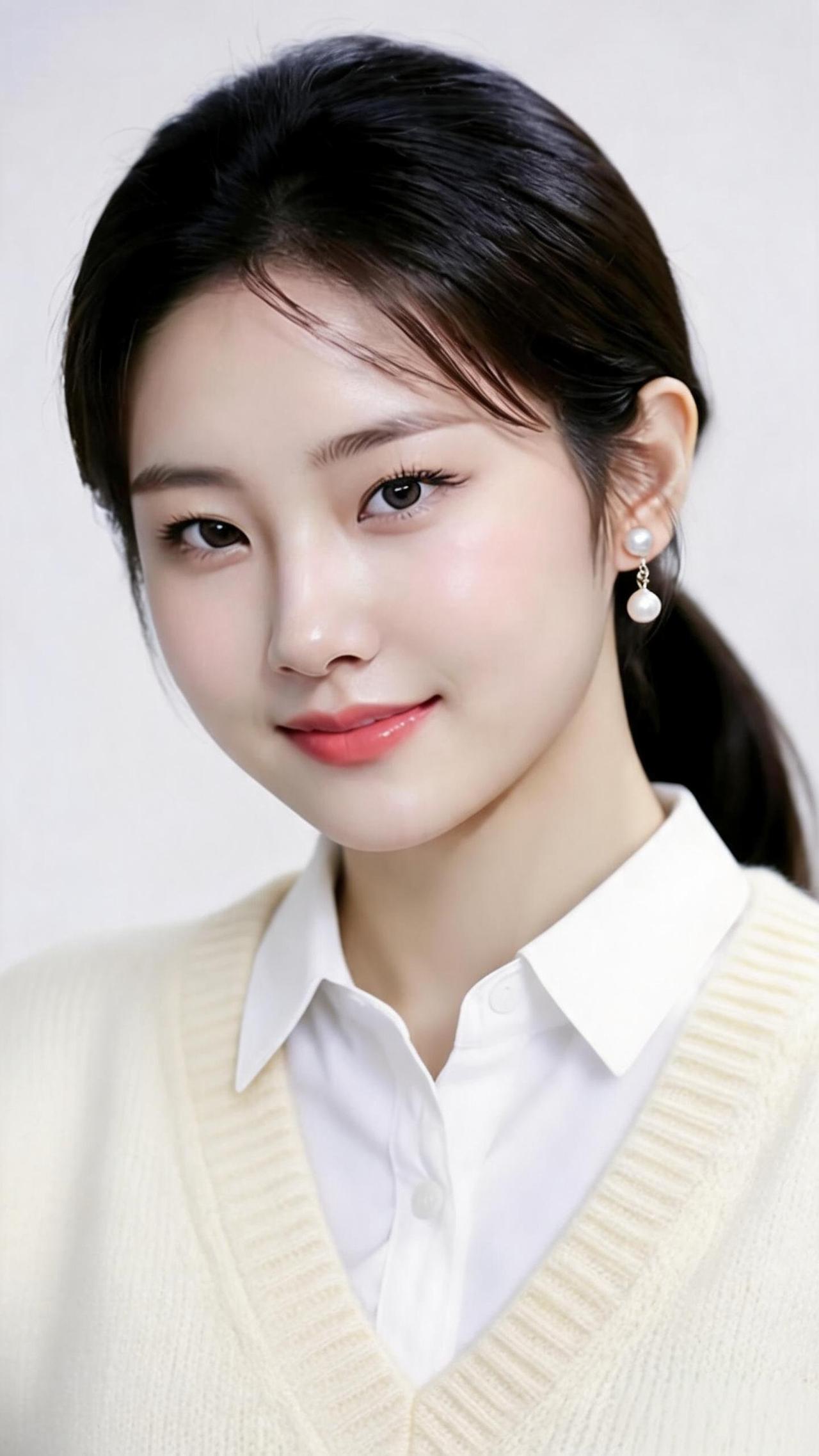温柔甜美的校园少女，微笑的魅力