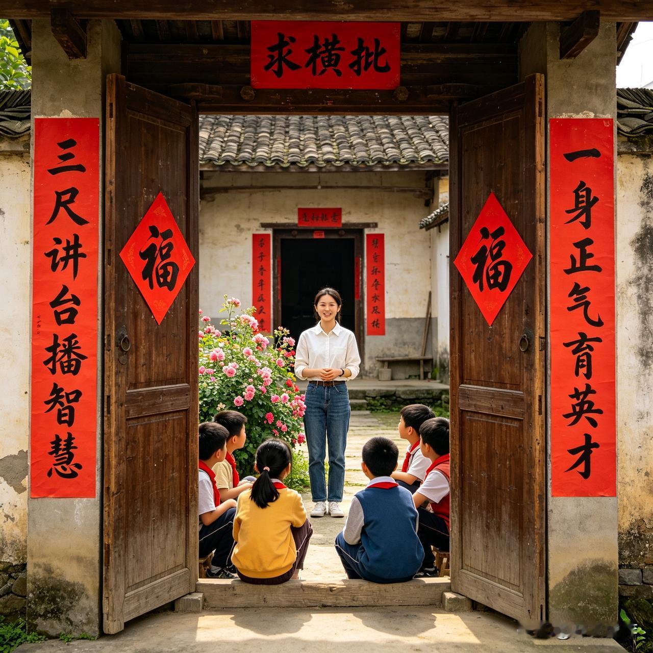 上联：三尺讲台播智慧
下联：一身正气育英才
 
这副联满是对师者的赞颂，上联写讲