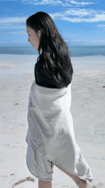 刘浩存对大海的向往，表露无遗