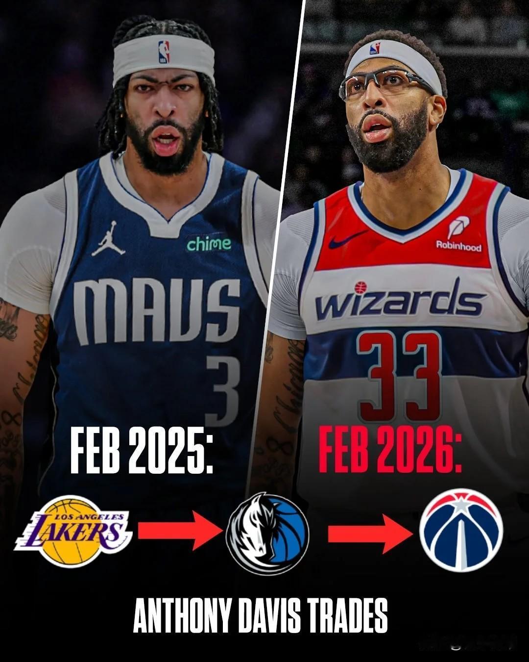 NBA终究只是商业联盟，浓眉一觉醒来发现自己竟然被交易了!

独行侠把浓眉送到奇