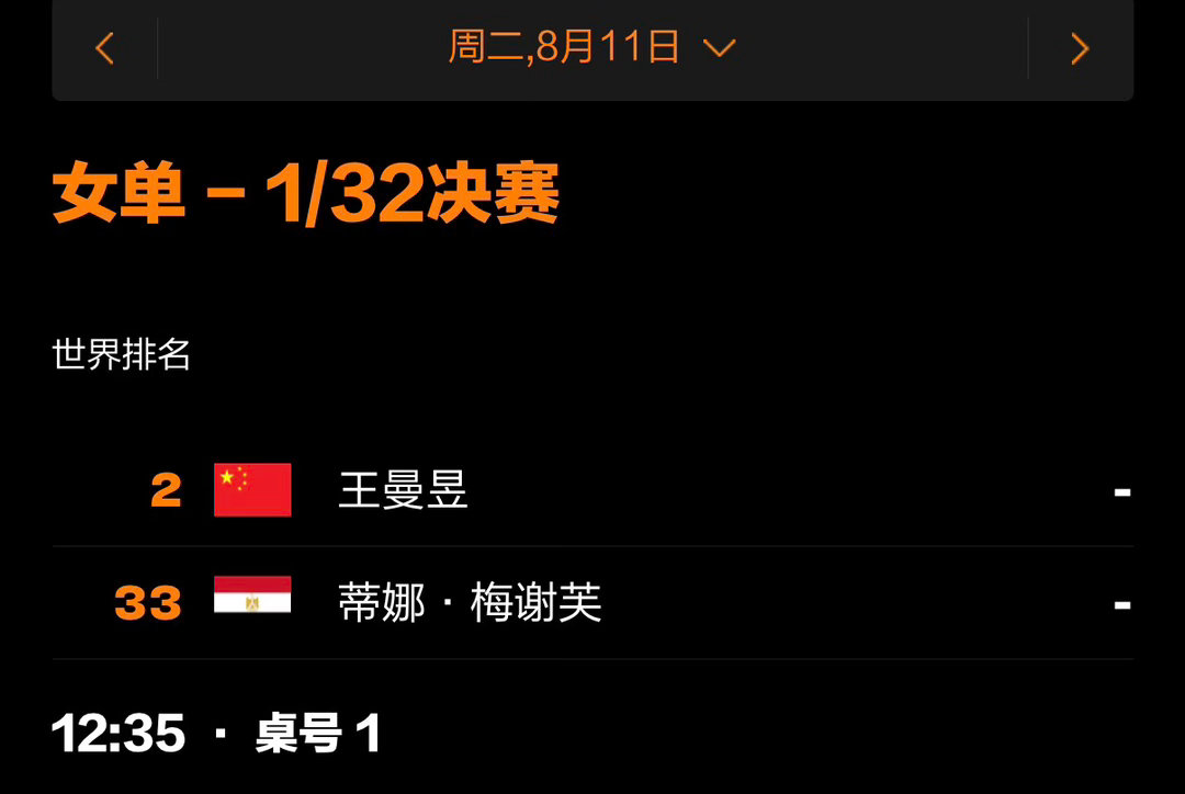 王曼昱 头号种子出战想看王曼昱比赛的明天记得一起来看哦