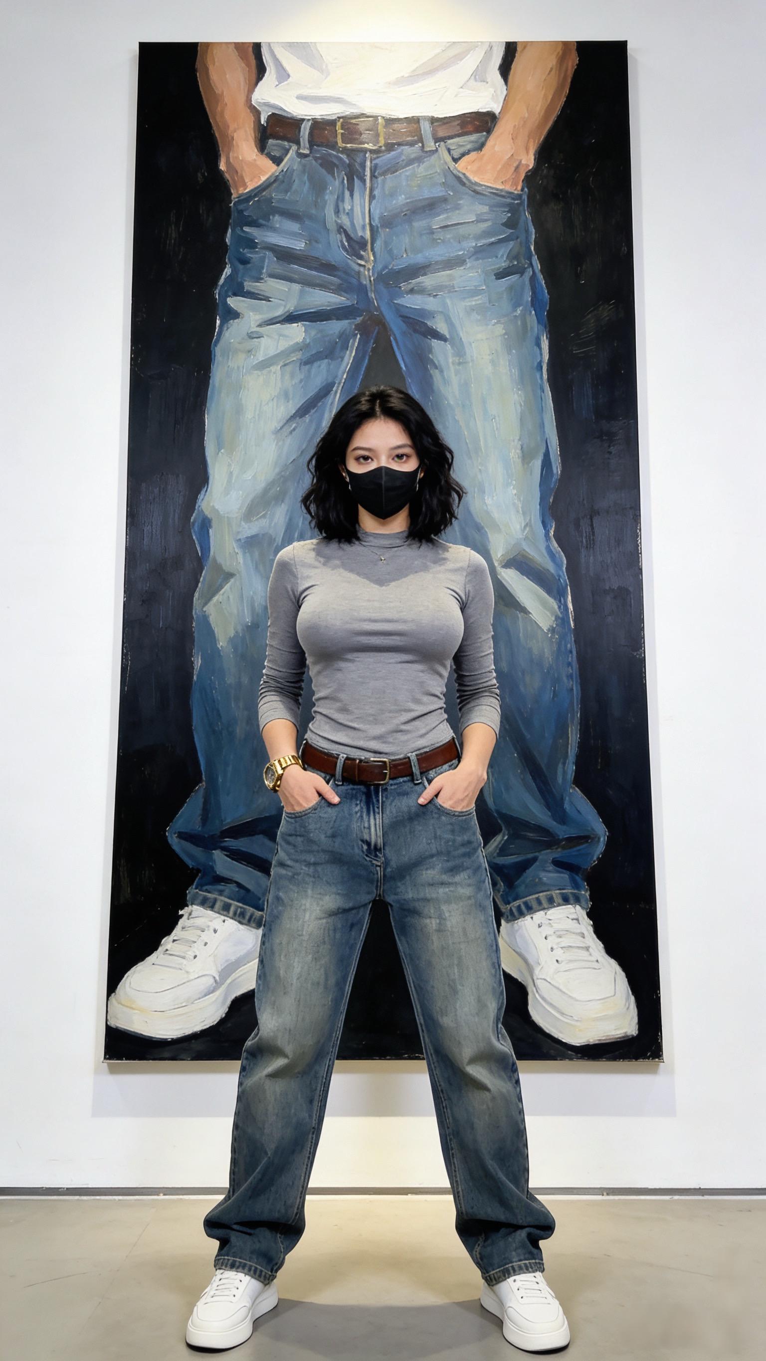 秋冬男士经典直筒牛仔裤百搭弹力显高显瘦宽松休闲阔腿长裤