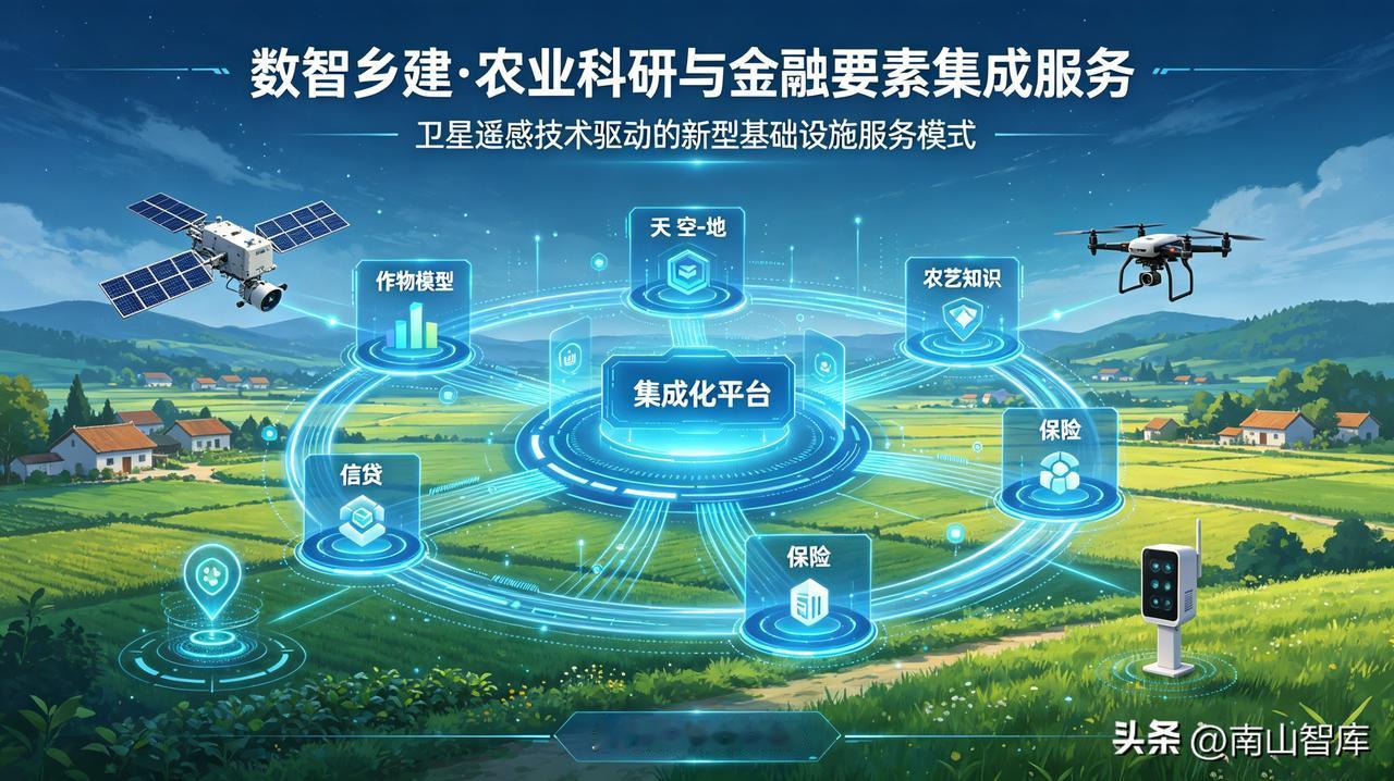 数智乡建场景中，基于卫星遥感技术应用+金融，农业科研要素集成配置运营服务是指：以
