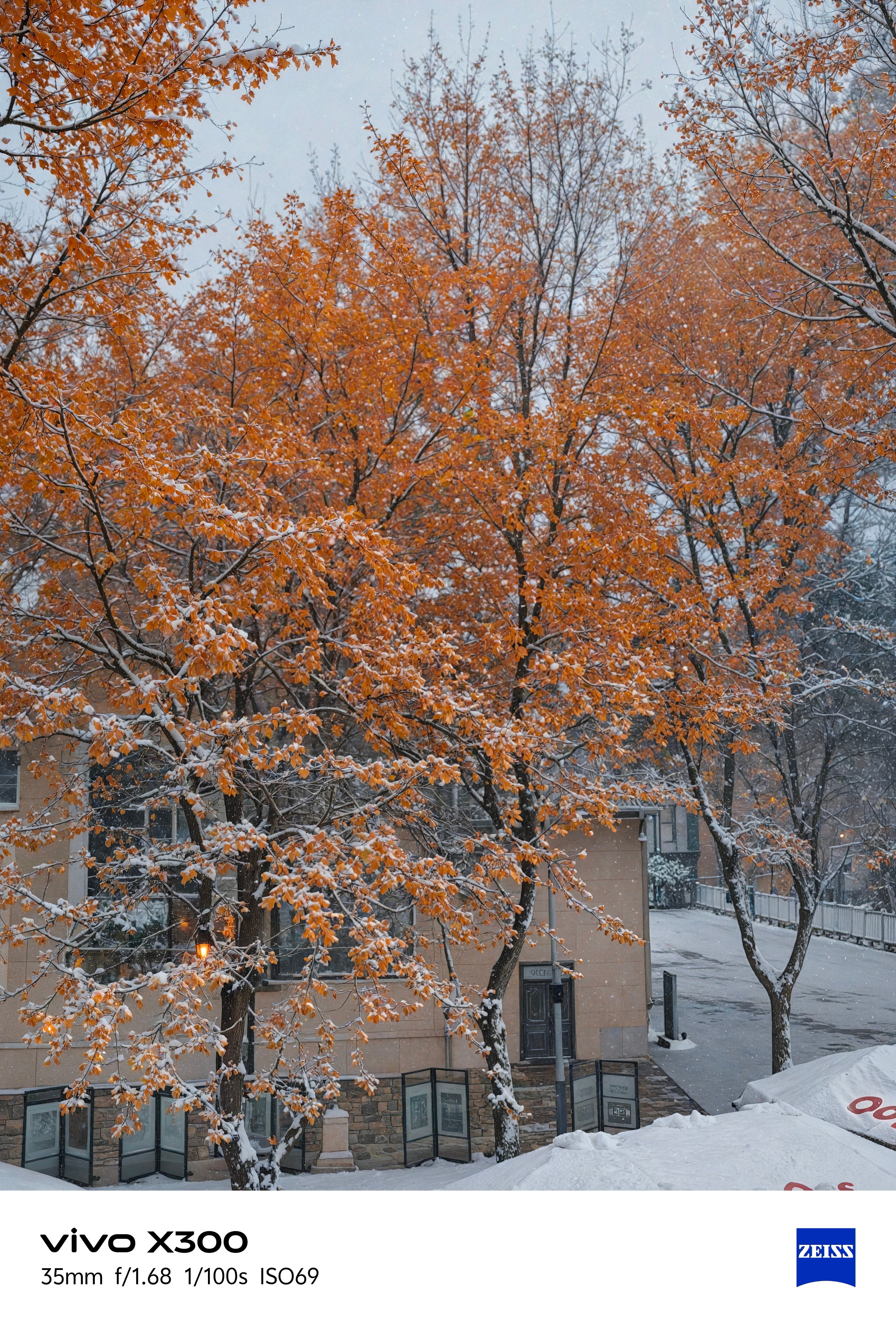 大雪没看到雪，用vivo X300人像里面的AI视效生成了雪景，大家觉得能不能做