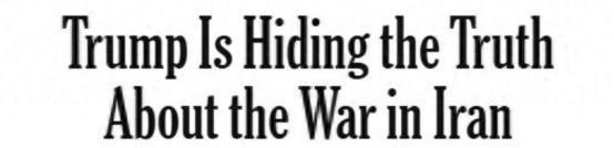 全球媒体聚焦丨美媒：白宫在对伊朗动武问题上撒谎“让全世界付出代价”
 
美国《纽