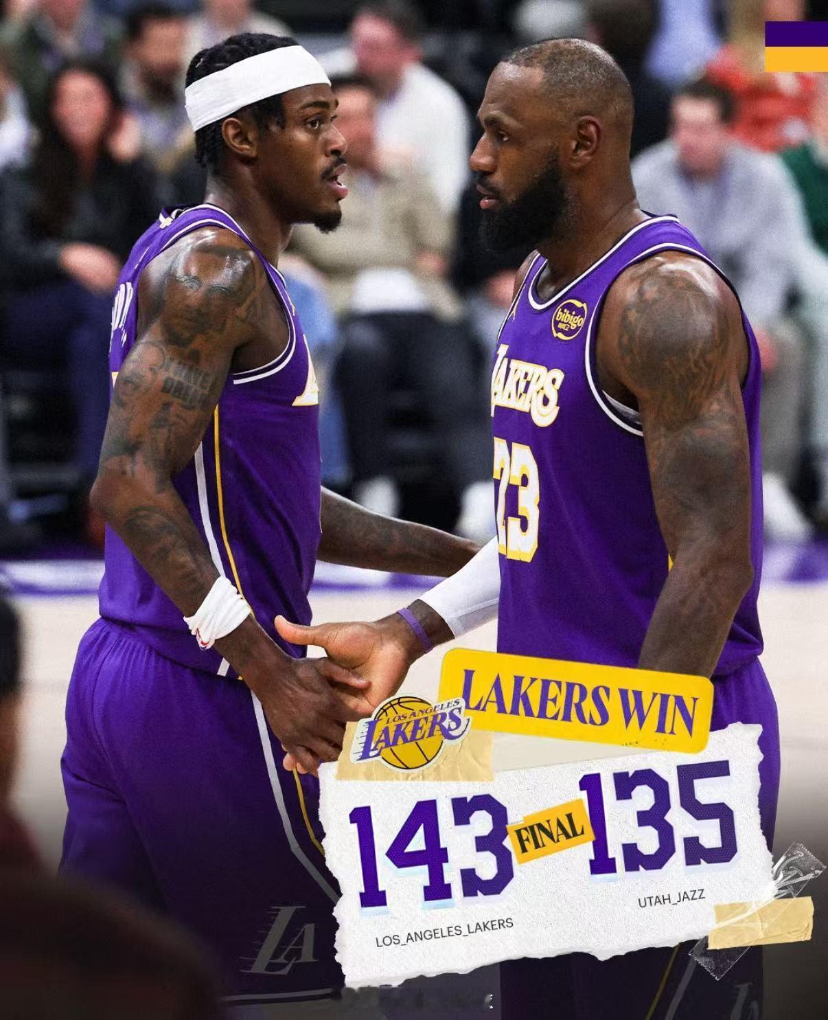 湖人战胜爵士湖人落后22分上演超级逆转，东契奇轰超级三双、詹姆斯稳定输出，双核带